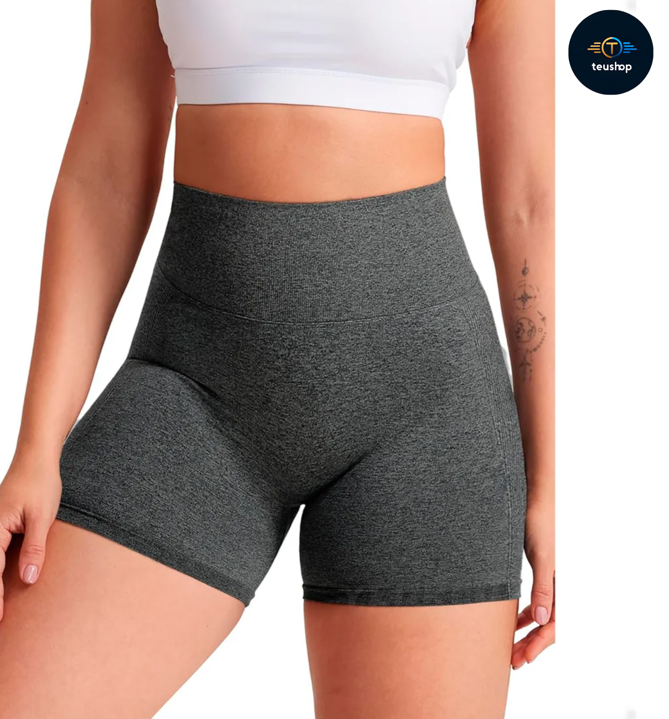Short Calza Deportiva Ajustada Mujer – Realce Natural y Confort Total
