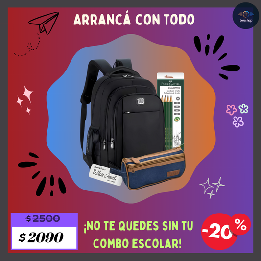 🎒✨ ¡Combo Estudiantil Completo! Mochila + Útiles para un Regreso a Clases con Estilo ✏️📚