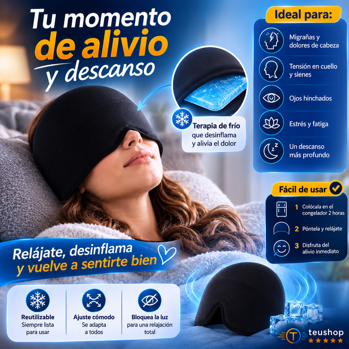 Gorra de Gel para Migrañas | Alivio 360° para Dolores de Cabeza
