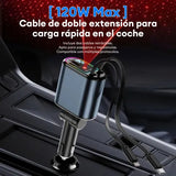 ⚡ CARGADOR DE AUTO 4 EN 1 — 120W - imagen 2