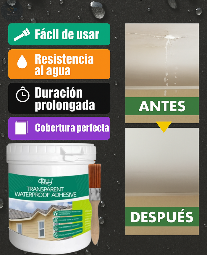 Agente Sellador 1L + Pincel - Adiós a las Goteras