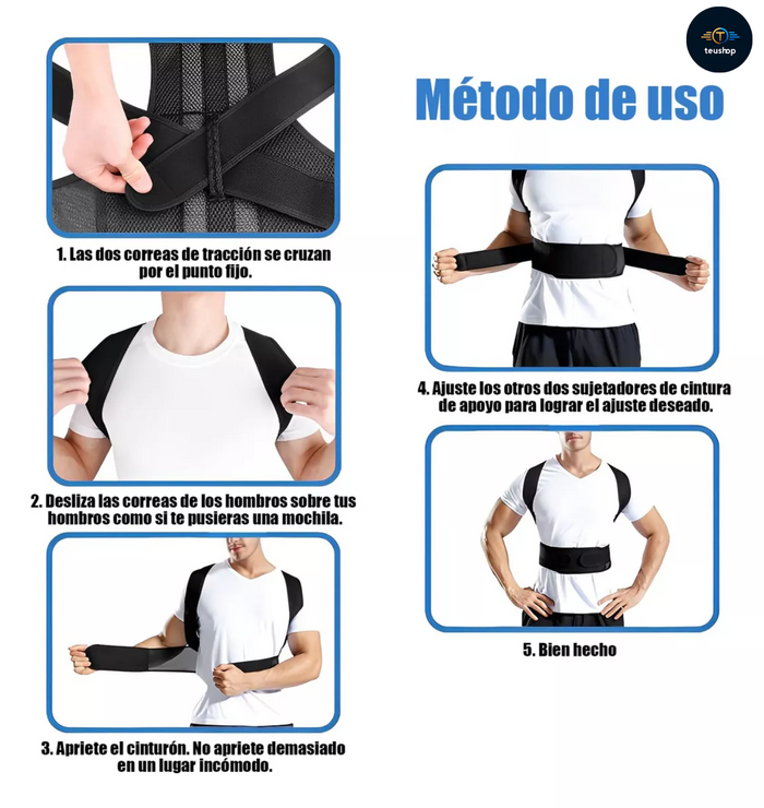 Corrector de Postura Lumbar | Soporte para Espalda y Hombros