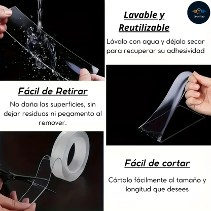 ✨ Cinta Doble Faz Transparente 💎