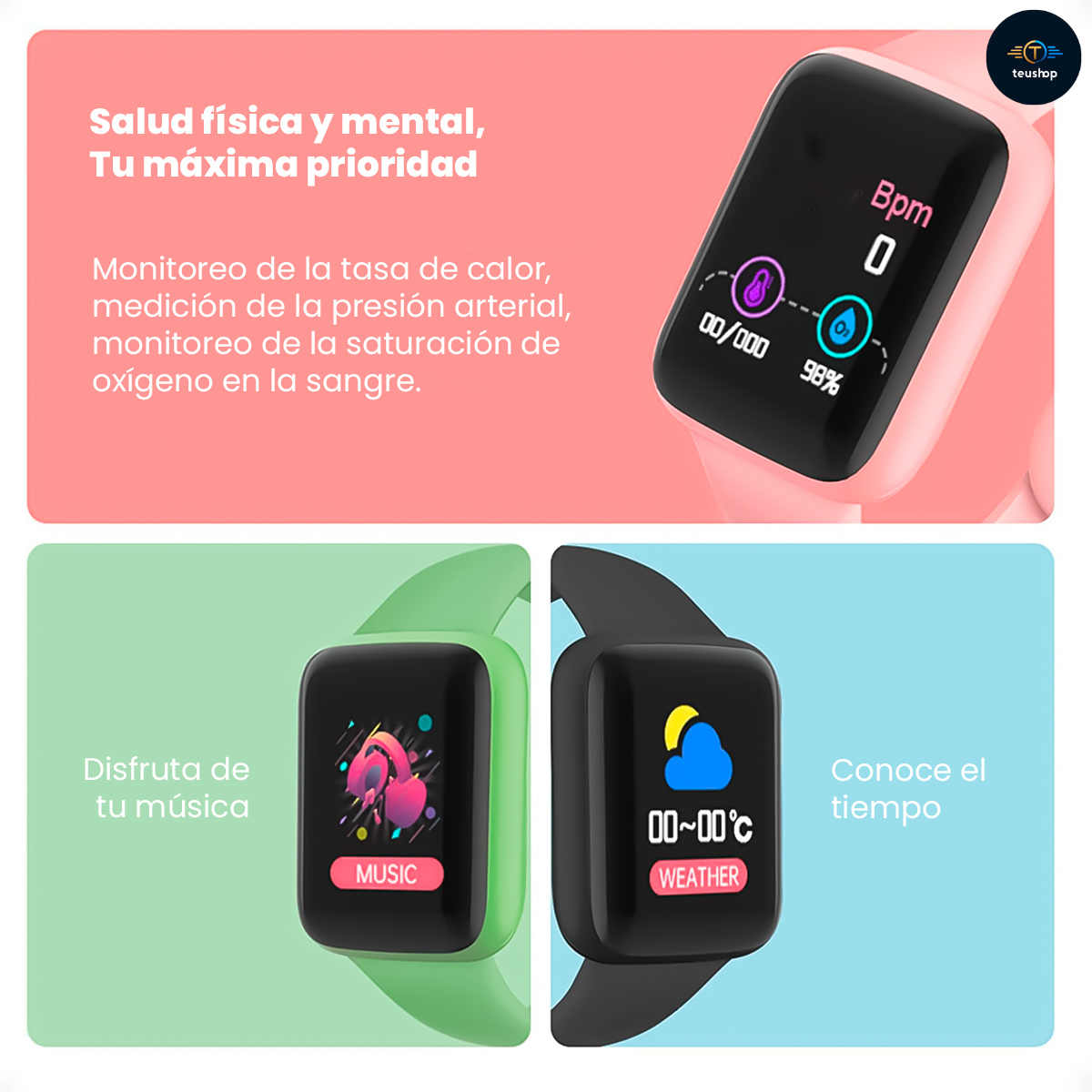 Reloj inteligente D20 Bluetooth - ⌚