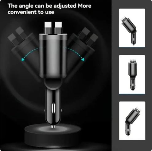 ⚡ Cargador de Auto 4 en 1 — Potencia y comodidad en cada viaje