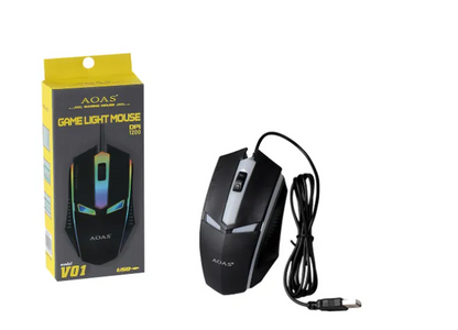 Mouse Gamer con Cable V-01 1200 DPI + MousePad De regalo 🎮🖱️✨