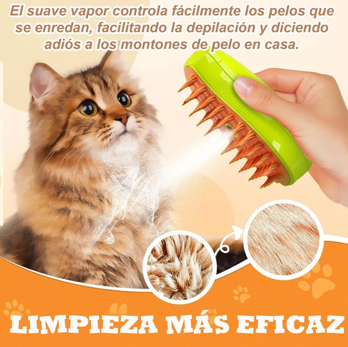 Cepillo de Vapor 3 en 1 | Menos Pelos, Más Limpieza en Casa