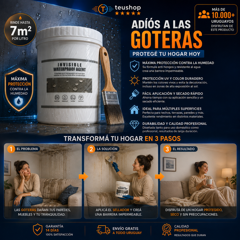 🛡️ Agente Sellador Impermeabilizante 1L - Adiós a las Goteras 👋